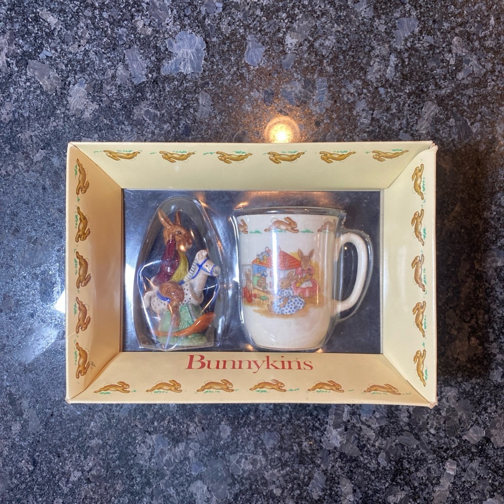 Royal Doulton Bunnykins English Fine Bone China Mug Cup Ornament Vintage